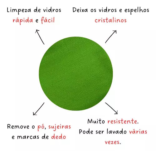 Pano Mágico Limpa Vidros Espelhos Com Agua Sem Fiapos Akora