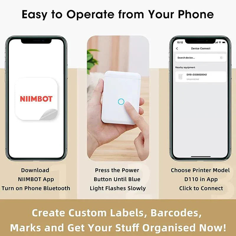 Niimbot D110 Mini impressora térmica portátil - Mr. Imports
