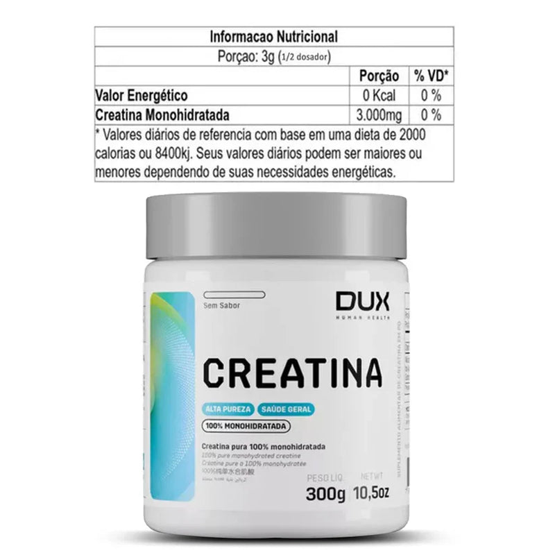 Creatina Mono Dux Nutrition 300g Compre 1 receba 2